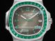 GR Copy Patek Philippe Nautilus Watch Green Diamond Grey Texture Dial New 5711 Watch (3)_th.jpg